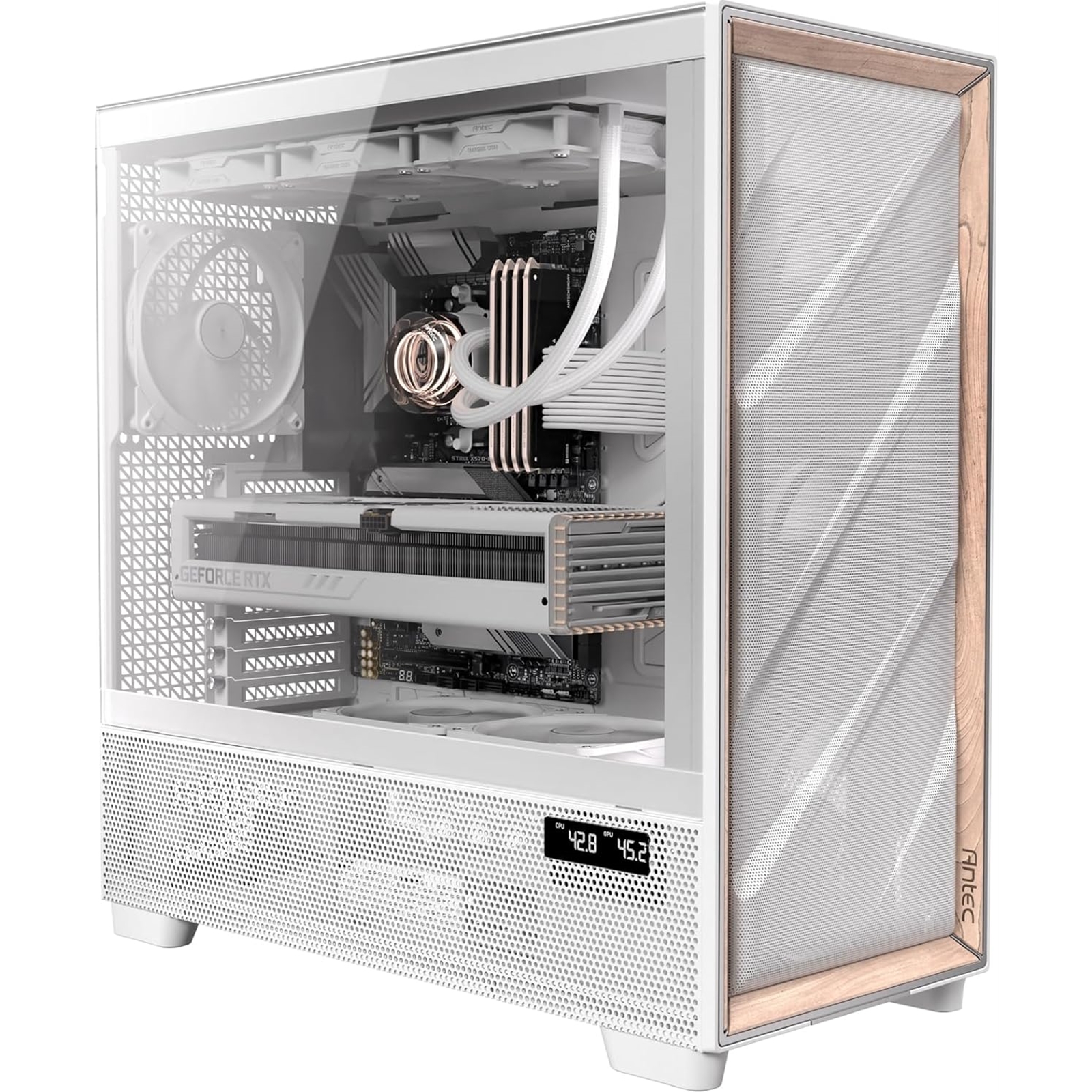 Antec Flux Pro Full Tower Gaming Case, 2 x USB 3.0 / 1 x USB Type-C Tempered Glass Side Window Panel, Antec Flux Airflow Channel, 6 Pre-Installed PWM Fans, E-ATX (=285mm), ATX, Micro-ATX, ITX Compatible - Image 3