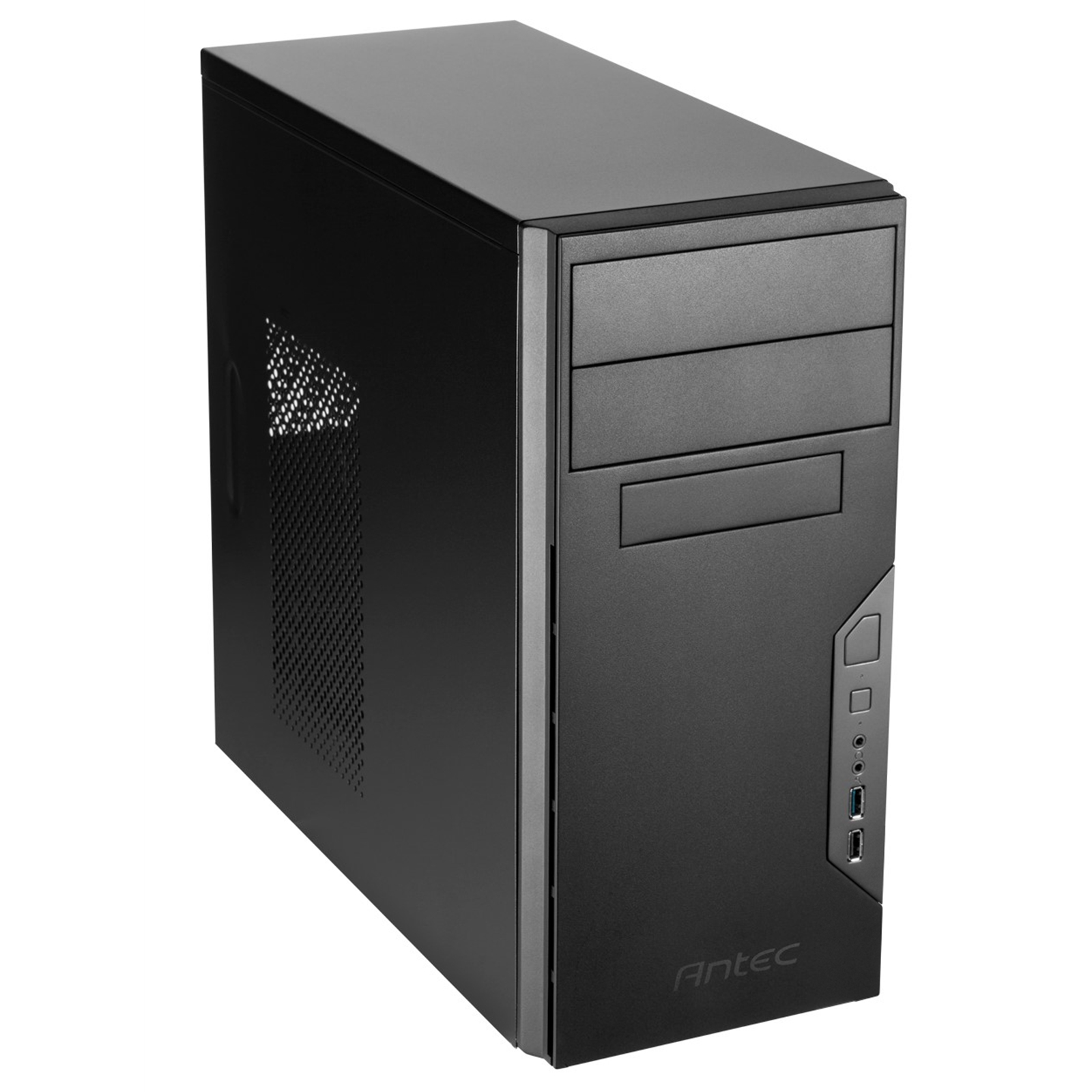 Antec VSK-3000B-U3/U2 Micro Tower Gaming Case, 1 x USB 3.0 / 1 x USB 2.0, SGCC steel, Vented Side Panel, 1 x Pre-Installed 92mm Rear Exhaust Fan, Micro-ATX, Mini-ITX Compatible - Image 3