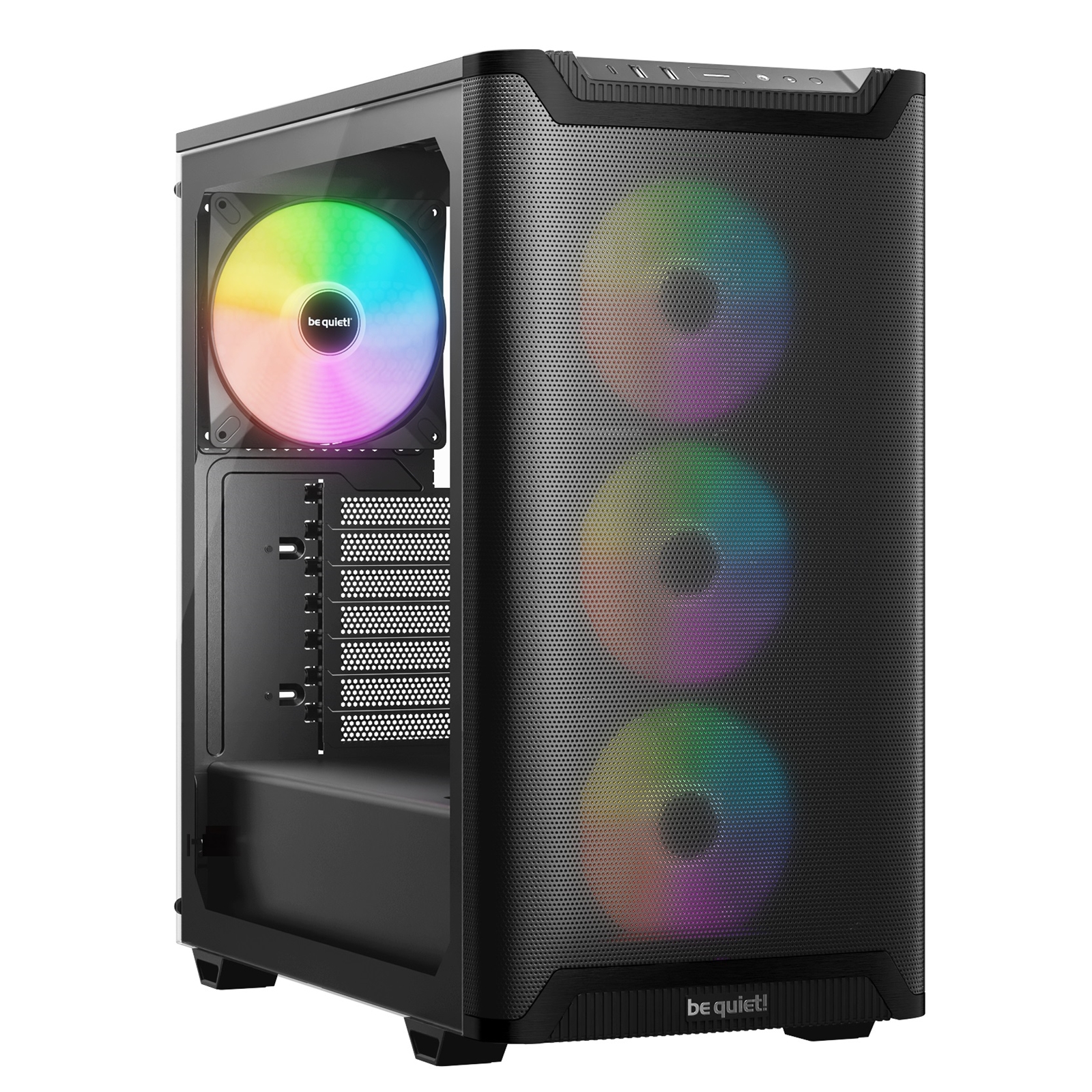 be quiet! BGW78 Pure Base 501 LX Mid Tower Gaming Case, 1 x USB Type-C / 2 x USB 3.0, Tempered Glass Side Panel, 4 x Pre-Installed Light Wings LX Fans, ATX / M-ATX / Mini-ITX Compatible - Image 3
