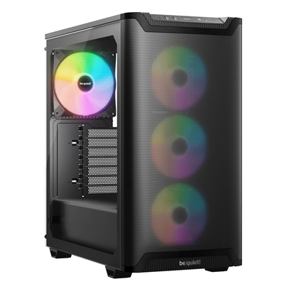 be quiet! BGW78 Pure Base 501 LX Mid Tower Gaming Case, 1 x USB Type-C / 2 x USB 3.0, Tempered Glass Side Panel, 4 x Pre-Installed Light Wings LX Fans, ATX / M-ATX / Mini-ITX Compatible - Image 2