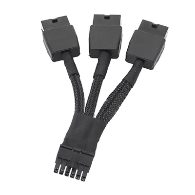 Replacement 12VHPWR 12+4Pin PCIE 5.0 to 3x8Pin (6+2P) Power Cable 10cm Braided - Image 2