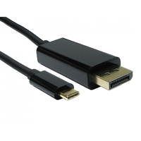 USB-C to DisplayPort 4K 60HZ 1 Meter Black Data Cable