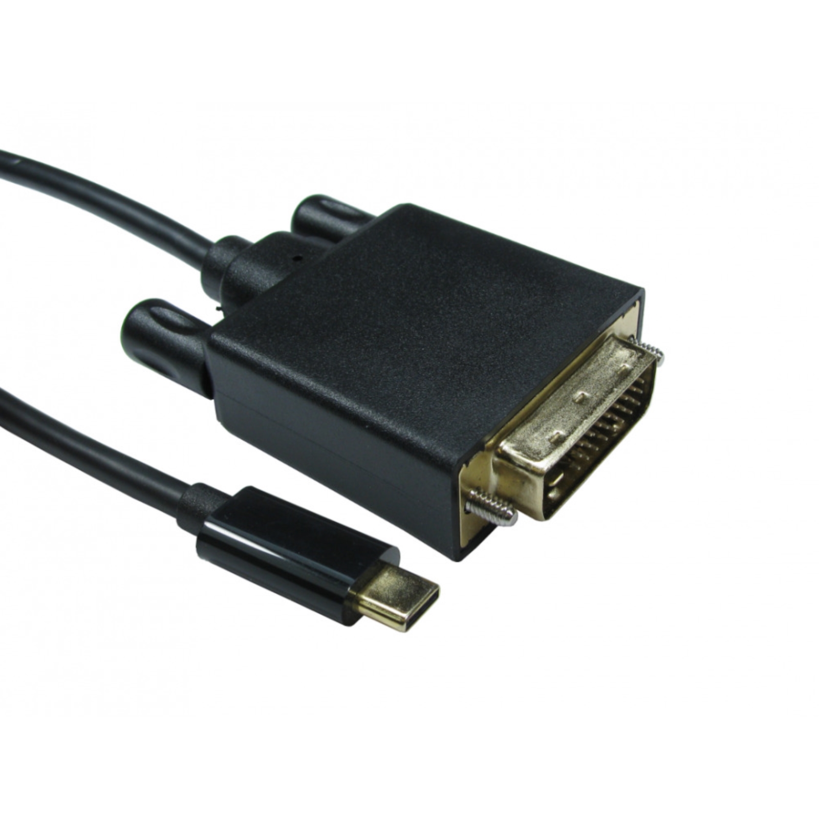 USB-C TO DVI 4K 30HZ 1 Meter Black Data Cable - Image 3