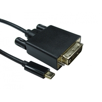 USB-C TO DVI 4k 30HZ 2 Meter Black Data Cable