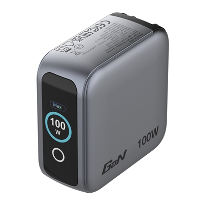 Verbatim (30239) Mini GaN Charger 100W With Display, 100W 3-Port + 100W USB-C to USB-C Cable - Image 2