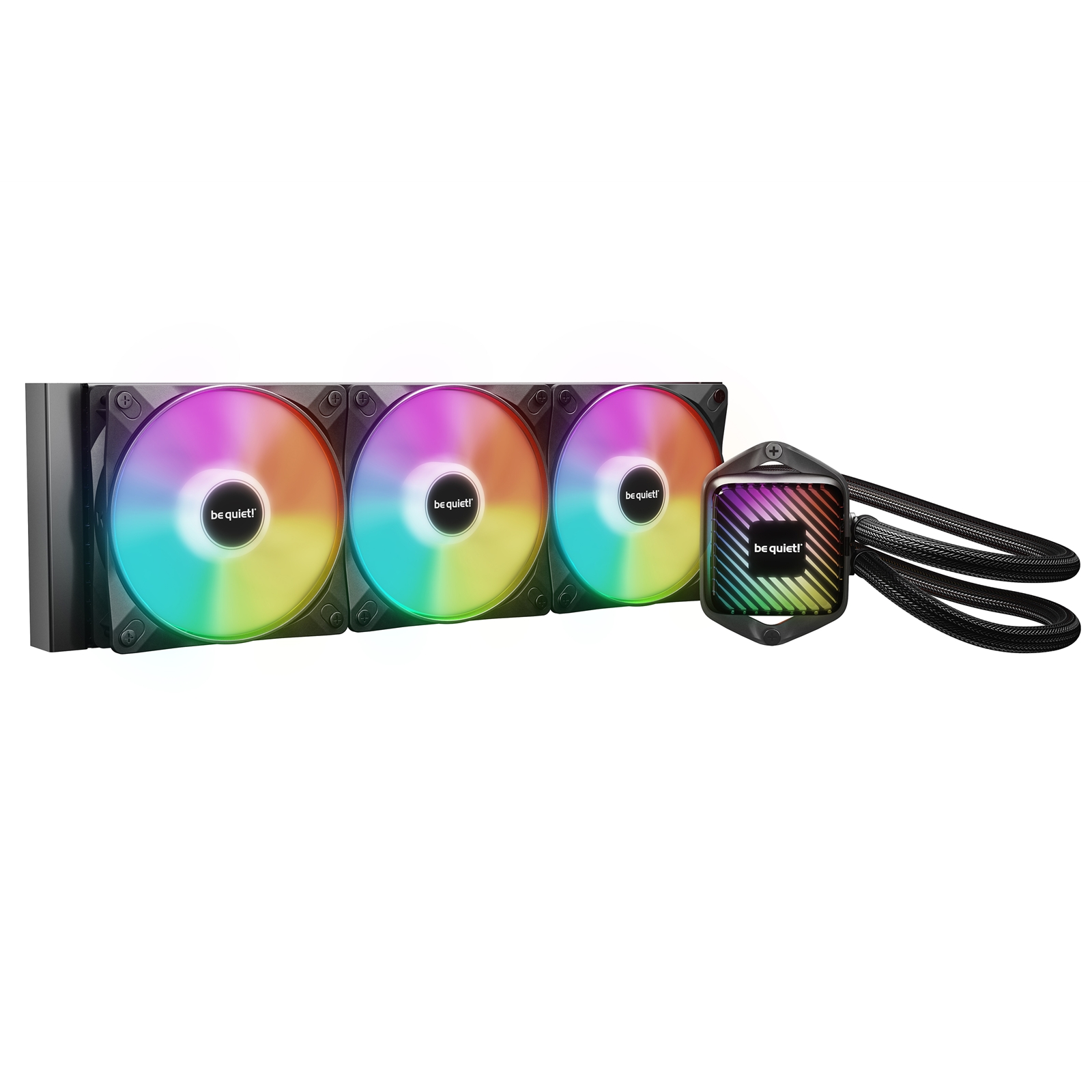 be quiet! Pure Loop 3 LX Liquid CPU Cooler, Universal Socket, 360mm Radiator, 3 x Light Wings LX PWM High Speed, Stylish ARGB cooling block featuring 10 included lighting foils, 3-year manufacurer's warranty. - Image 3