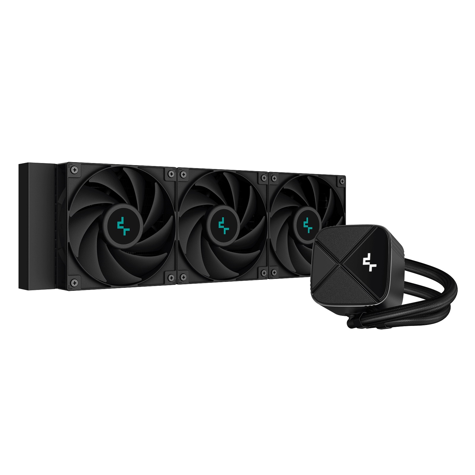 DeepCool LS720 SE Zero Dark All In One Liquid CPU Cooler, 360mm Radiator, 3x 120mm DeepCool Fans, Intel/AMD - Image 3