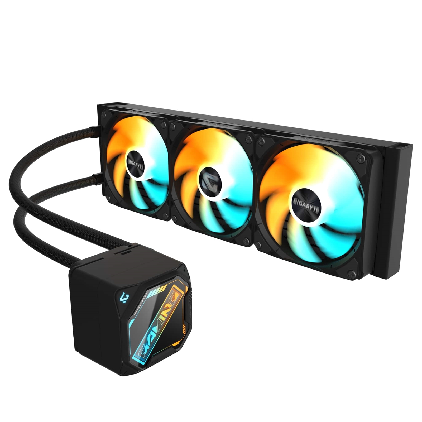 GIGABYTE GP-GIGABYTE Gaming 360 All-in-One Liquid CPU Cooler with 360mm Radiator, ARGB Lighting, Teflon Tubing and Magnetic Rotating Cover - Image 3