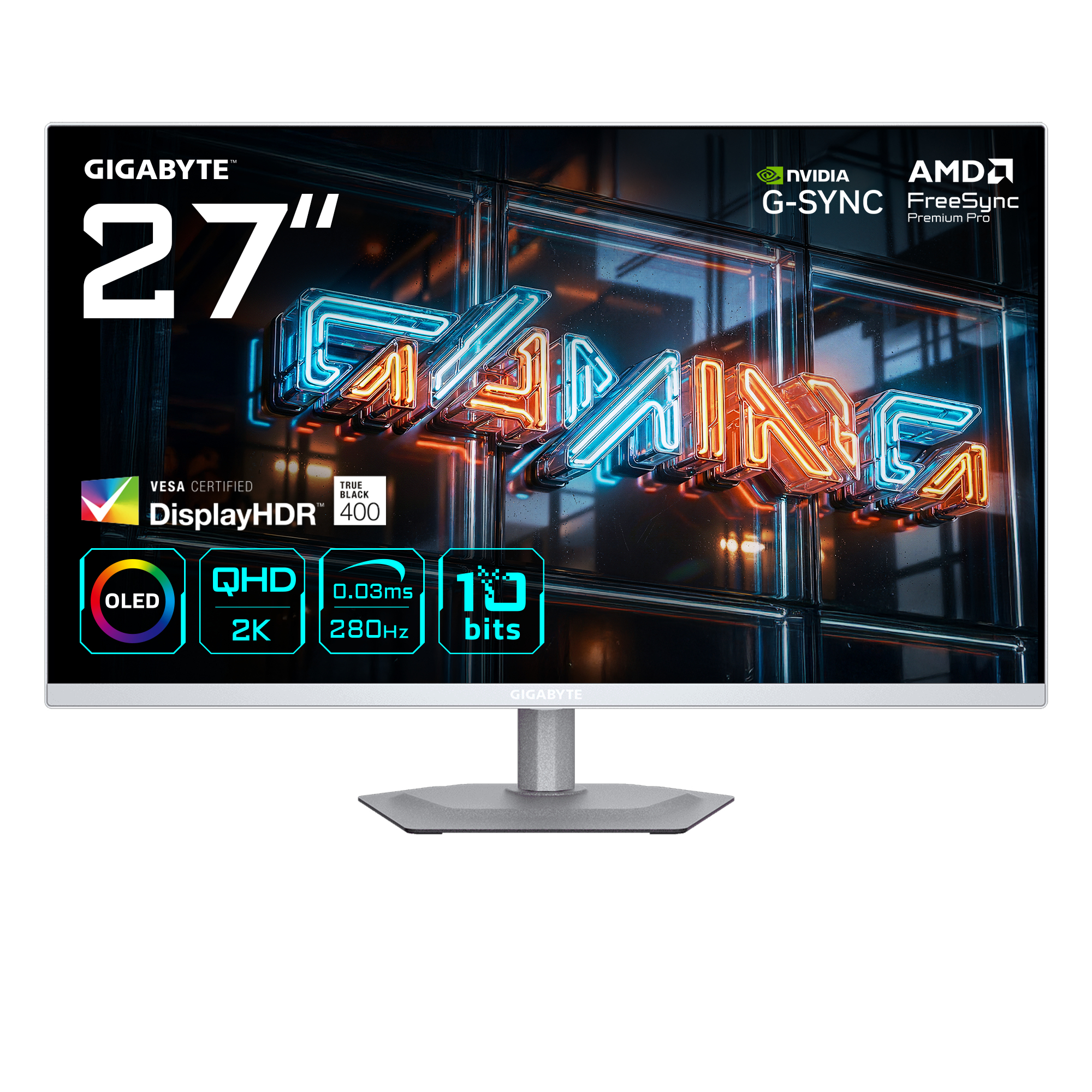 GIGABYTE 27 OLED MONITOR SPK MO27Q2A ICE