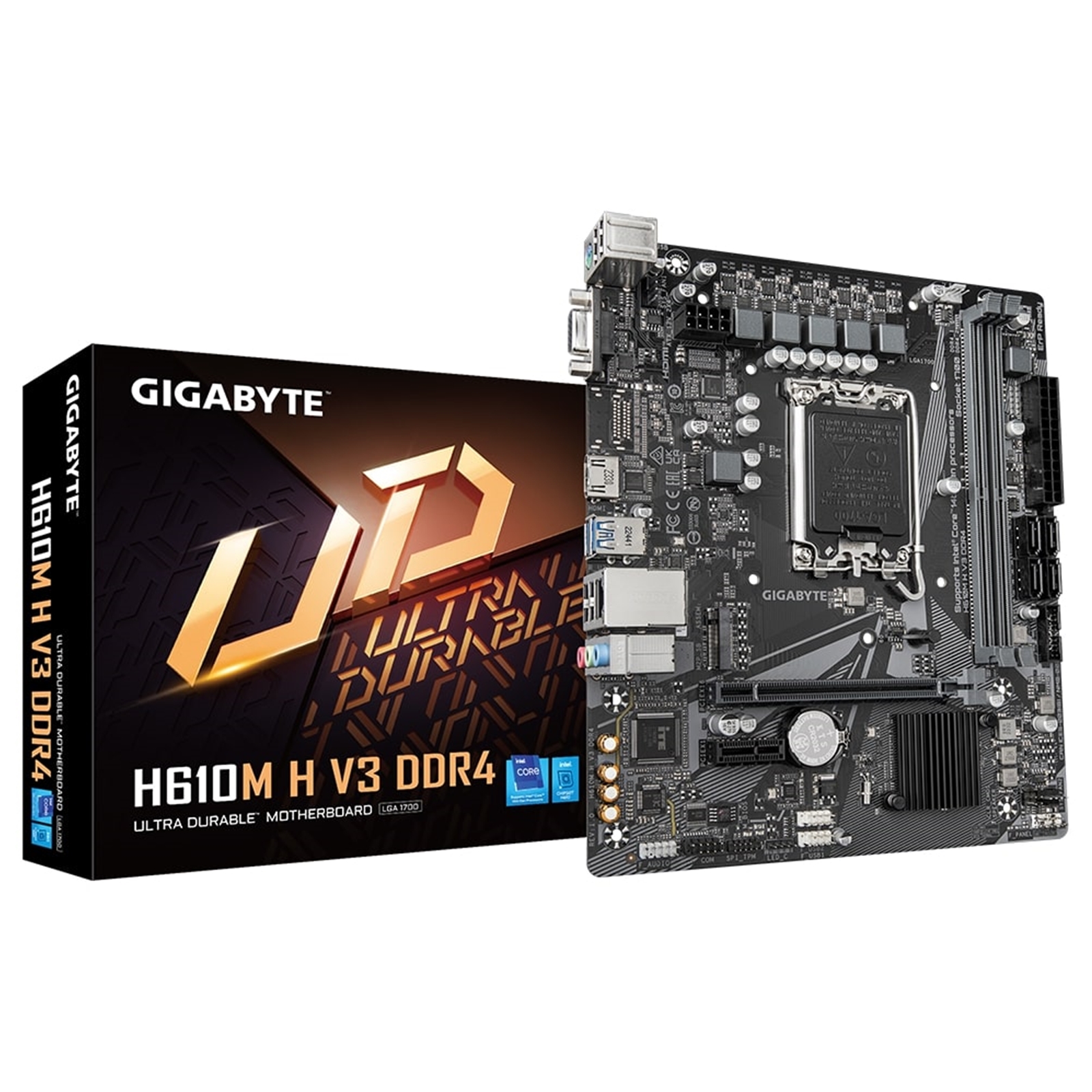 Gigabyte H610M H V3 DDR4 Ultra Durable Intel 1700 Socket Mot