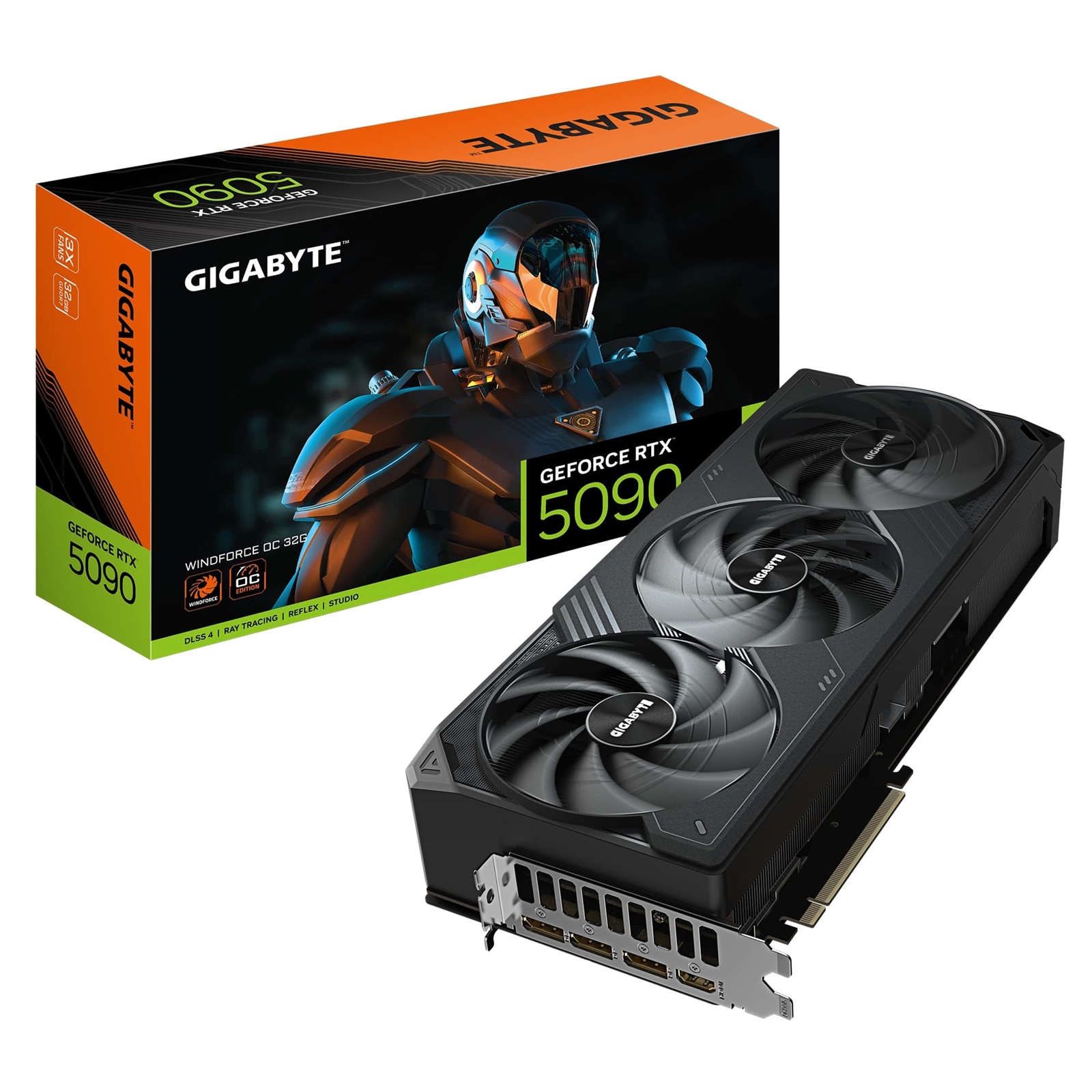 Gigabyte NVIDIA GeForce RTX 5090 WINDFORCE OC 32G Graphics Card, 32GB GDDR7, 21760 CUDA Cores, 2467 MHz Core Clock, Triple Fan, 3x DisplayPorts / 1x HDMI Port - Image 3