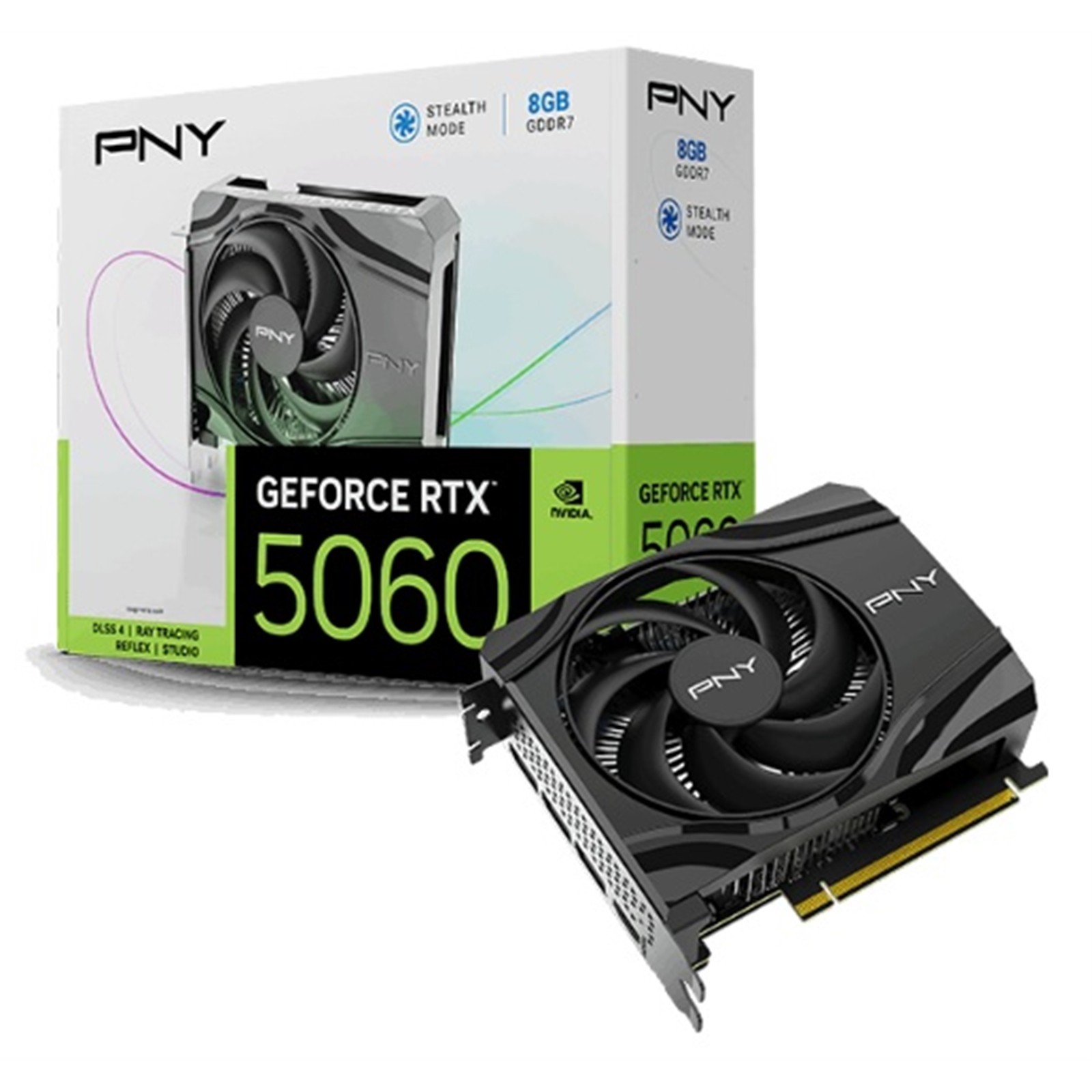 PNY NVIDIA GeForce RTX 5060 8GB GDDR7 Graphics Card, 3840 CUDA Cores, 2280 MHz Core Clock, Single Fan, 3x DisplayPorts / 1x HDMI Port - Image 3