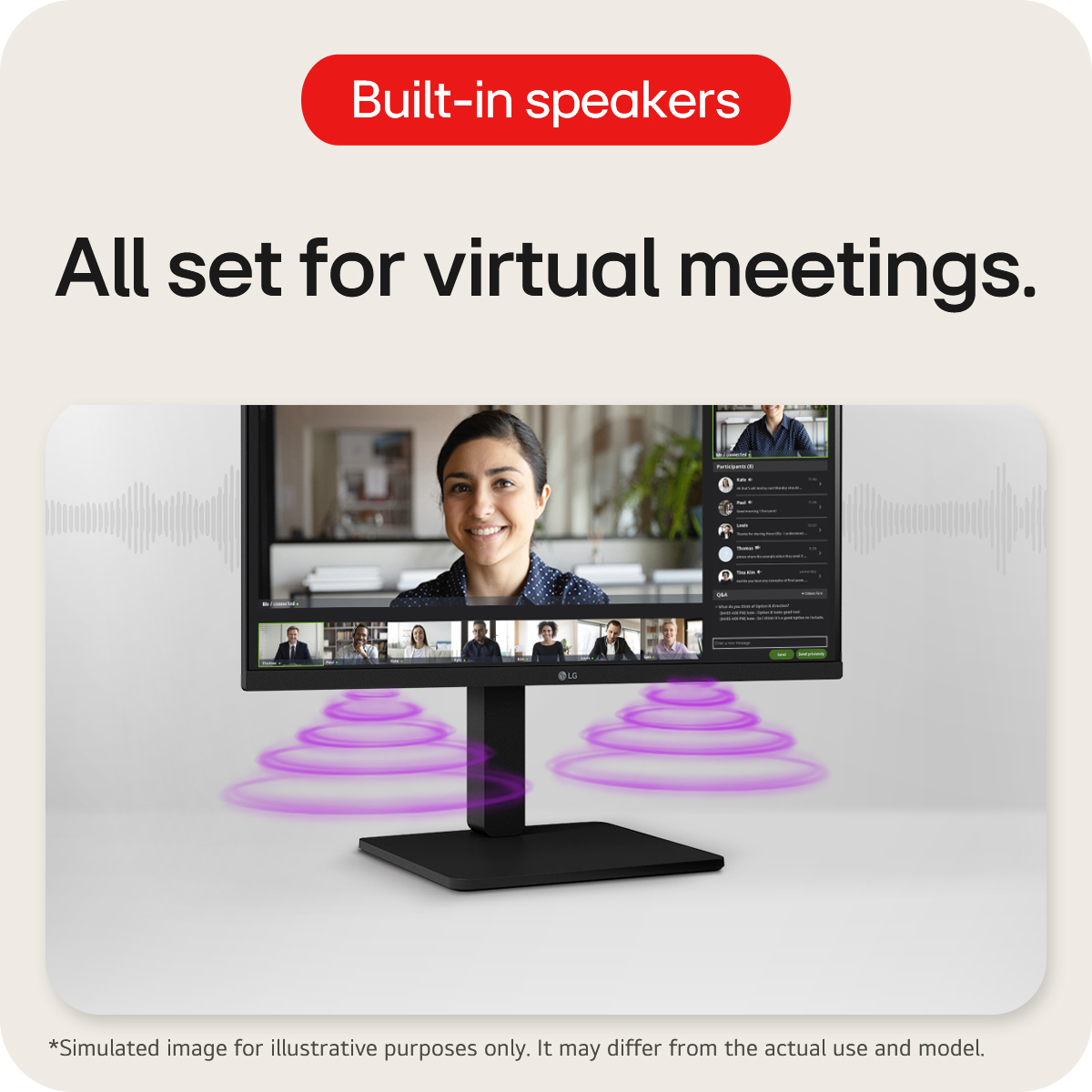 LG 23.8 IPS MONITOR SPK 24BA450-B - Image 3