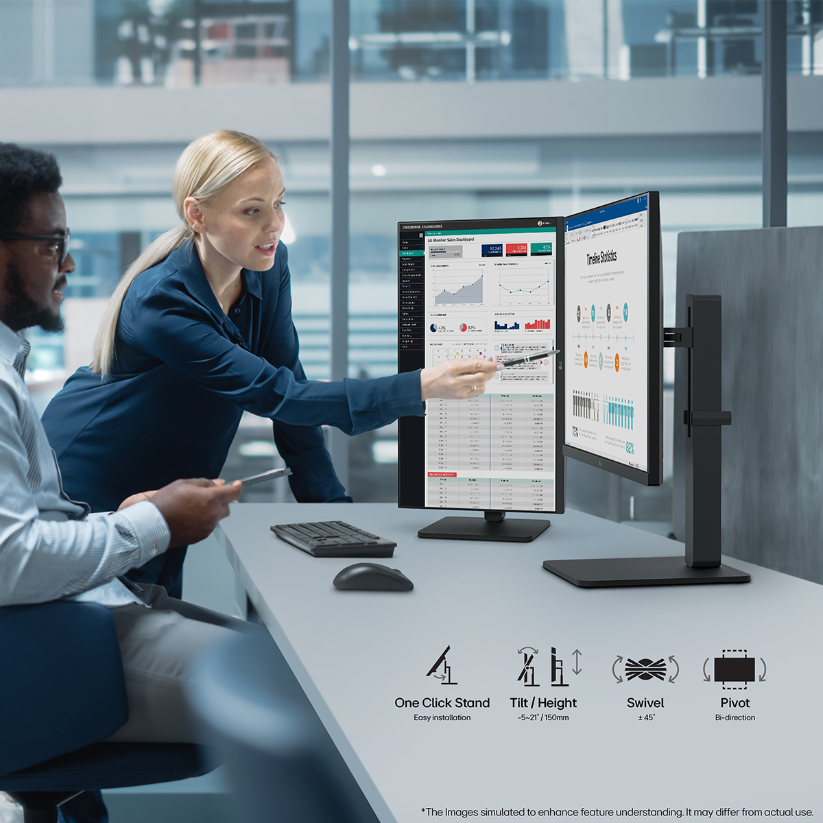 LG 23.8 IPS MONITOR SPK 24BA450-B - Image 4