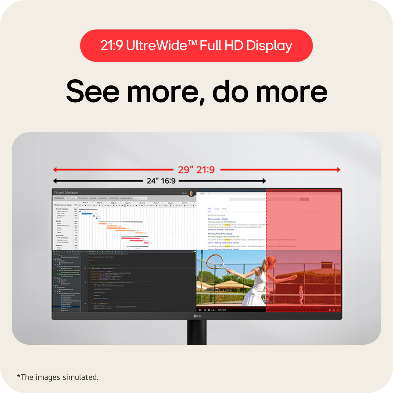 LG 29 IPS MONITOR 29U511A-B - Image 2