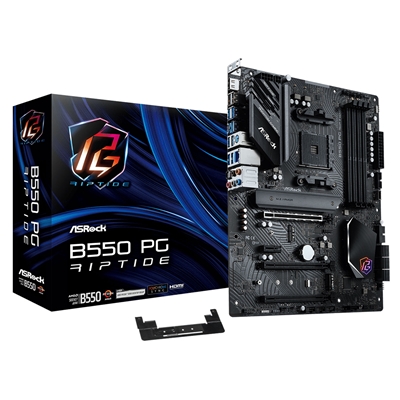 ASRock B550 PG RIPTIDE AMD AM4 Socket Motherboard, ATX, 4x DDR4 Slots, 2x M.2 Socket, 2.5GbE LAN, 1x HDMI Port - Image 2