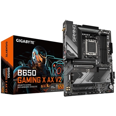 Gigabyte B650 GAMING X AX V2 AMD AM5 Socket Motherboard, ATX, 4x DDR5 Slots, 3x M.2 Sockets, Fitted I/O Shield, 2.5GbE LAN, Wi-Fi 6E, 1x DisplayPort / 1x HDMI Port - Image 2