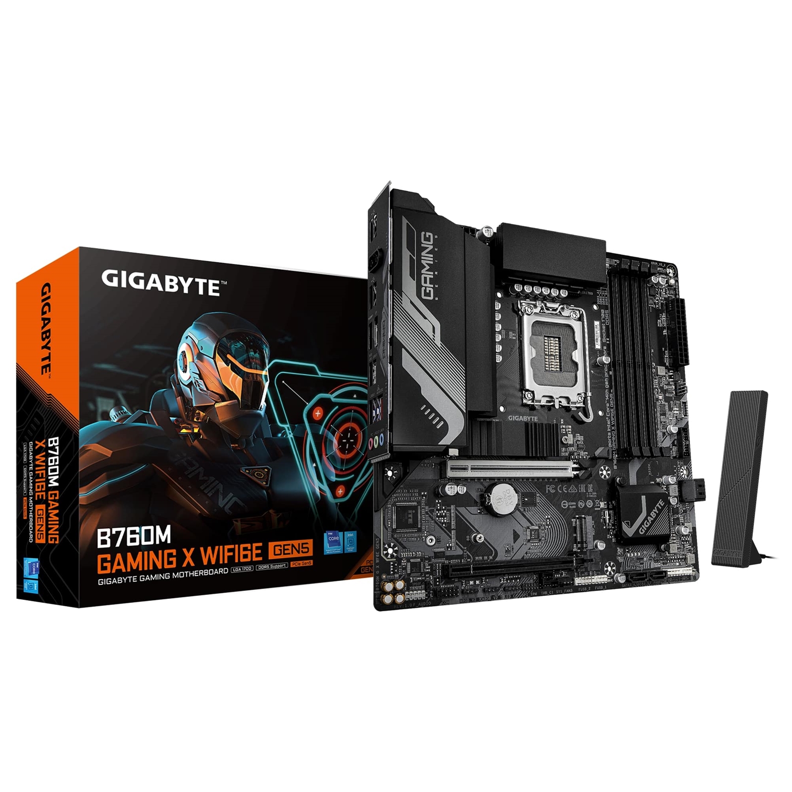 Gigabyte B760M GAMING X WIFI6E GEN 5 INTEL Socket Motherboard, Micro-ATX, 4x DDR5 Slots, 2x M.2 Socket, 2.5GbE LAN, Wi-Fi 6E, 1x HDMI Port / 1x Display Port - Image 3