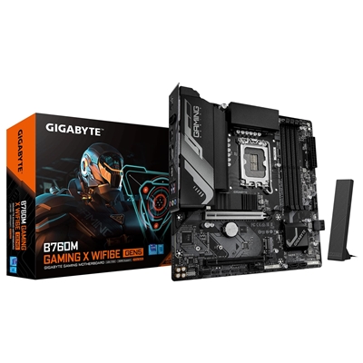 Gigabyte B760M GAMING X WIFI6E GEN 5 INTEL Socket Motherboard, Micro-ATX, 4x DDR5 Slots, 2x M.2 Socket, 2.5GbE LAN, Wi-Fi 6E, 1x HDMI Port / 1x Display Port - Image 2