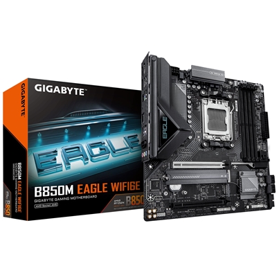 Gigabyte B850M Eagle WIFI6E AMD AM5 Socket Motherboard, Micro ATX, 4x DDR5 Slots, 2x M.2 Sockets, Fitted I/O Shield, 2.5GbE LAN, Wi-Fi 6E, 2x DisplayPort / 1x HDMI Port - Image 2