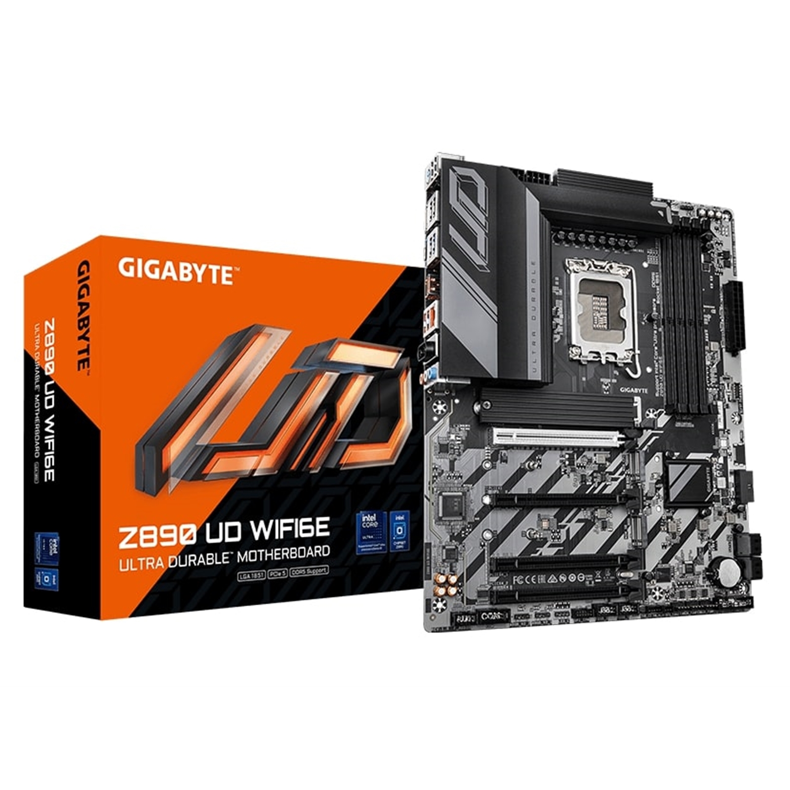 Gigabyte Z890 UD WIFI6E Ultra Durable Intel 1851 Socket Motherboard, ATX, 4x DDR5 Slots, 3x M.2 Sockets, 2.5GbE LAN, Wi-Fi 6E, 1x DisplayPort / 1x USB-C (USB4) - Image 3