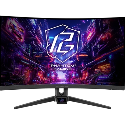 ASRock Phantom Gaming PG27FRS1A 27 Inch FHD (1920 x 1080) VA Curved (1500R) Gaming Monitor, 280Hz 1ms (MPRT) Response Time, 2 x HDMI 2.0, 1 x DisplayPort 1.4, Headphone Out, Tilt, Swivel Adjustment - Image 2