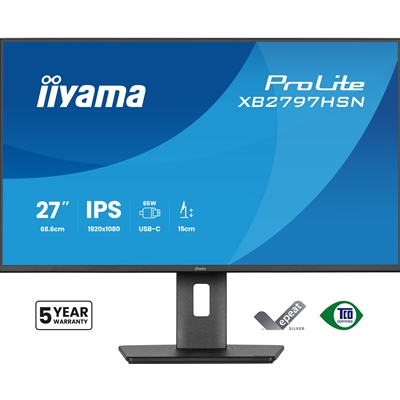iiyama PROLITE XB2797HSN-B1 27 inch IPS Monitor, Full HD, 1ms, HDMI, DisplayPort, Freesync, 100Hz, Speakers, Black, Internal PSU - Image 2