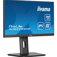 iiyama PROLITE XUB2293HS-B6 22 inch IPS Monitor, Full HD, 1ms, HDMI, DisplayPort, Freesync, 100Hz, Speakers, Black, Internal PSU, Height Adjust, Pivot, ACR, VESA - Image 4