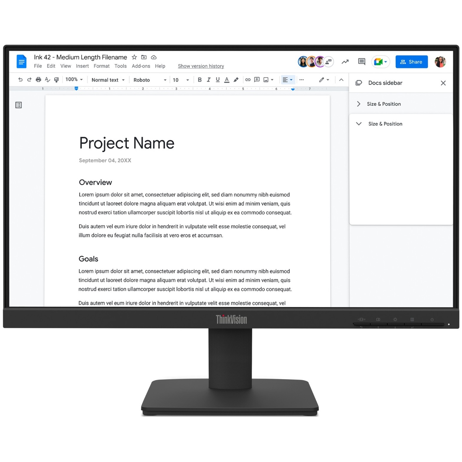 Lenovo ThinkVision S22-4e, Full HD (1920 x 1080), 100Hz, 4ms, 16:9, IPS, WLED Monitor, HDMI, VGA, Tilt Adjustable, 3 Year Warranty - Image 3