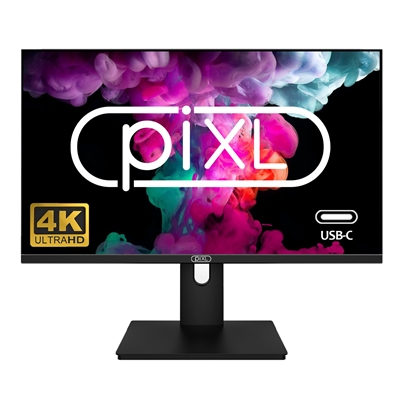 piXL PX27UDH4K 27 Inch 60Hz 4K IPS Monitor with 3840 x 2160 Resolution, 5ms Response Time, 60Hz Refresh Rate, USB-C, USB-B, USB-A, HDMI, Display Port & VESA Mount - Image 2