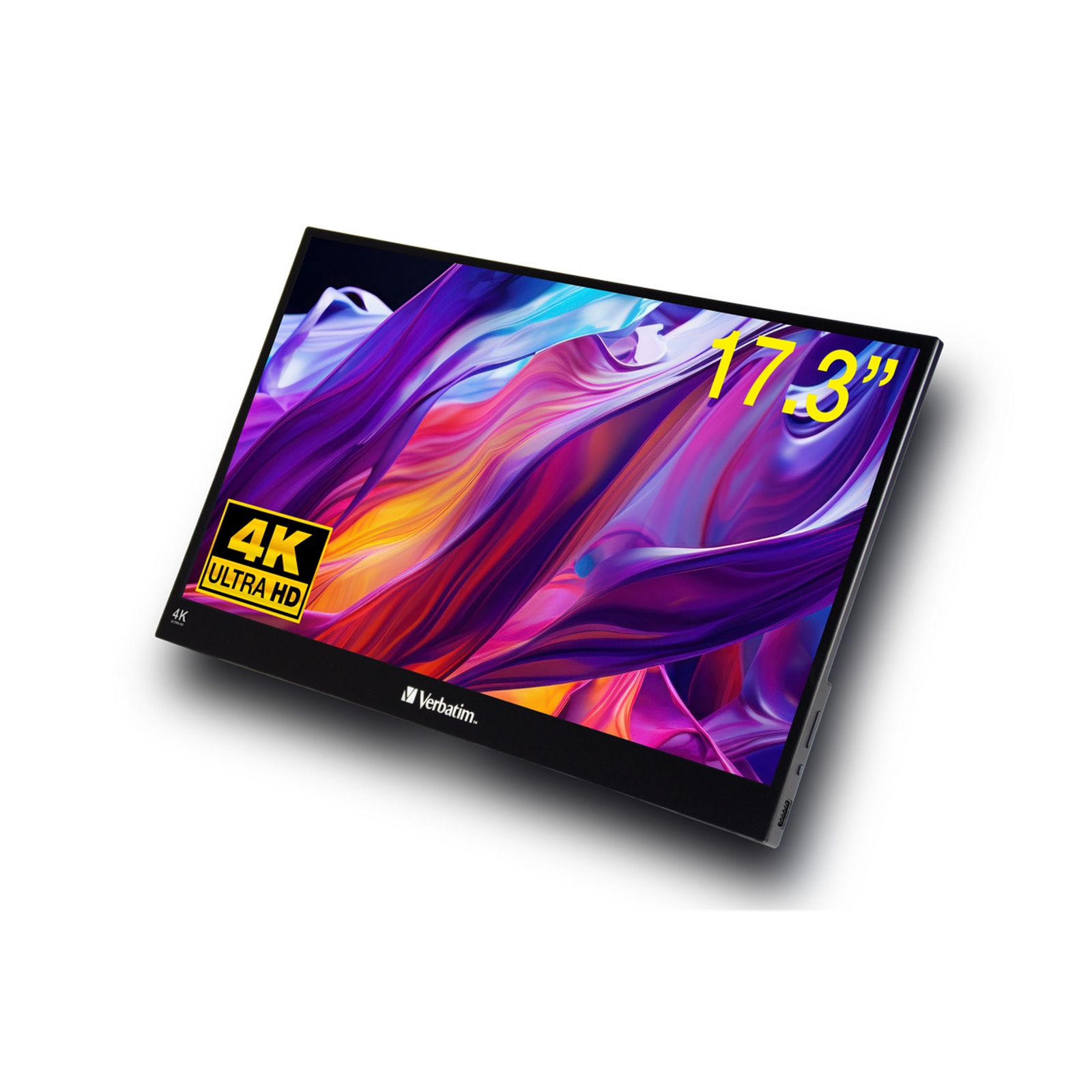 Verbatim (32239) Portable 17.3 Inch Touchscreen Monitor 4K UHD ALU, HDMI, 2x USB-C - Image 3