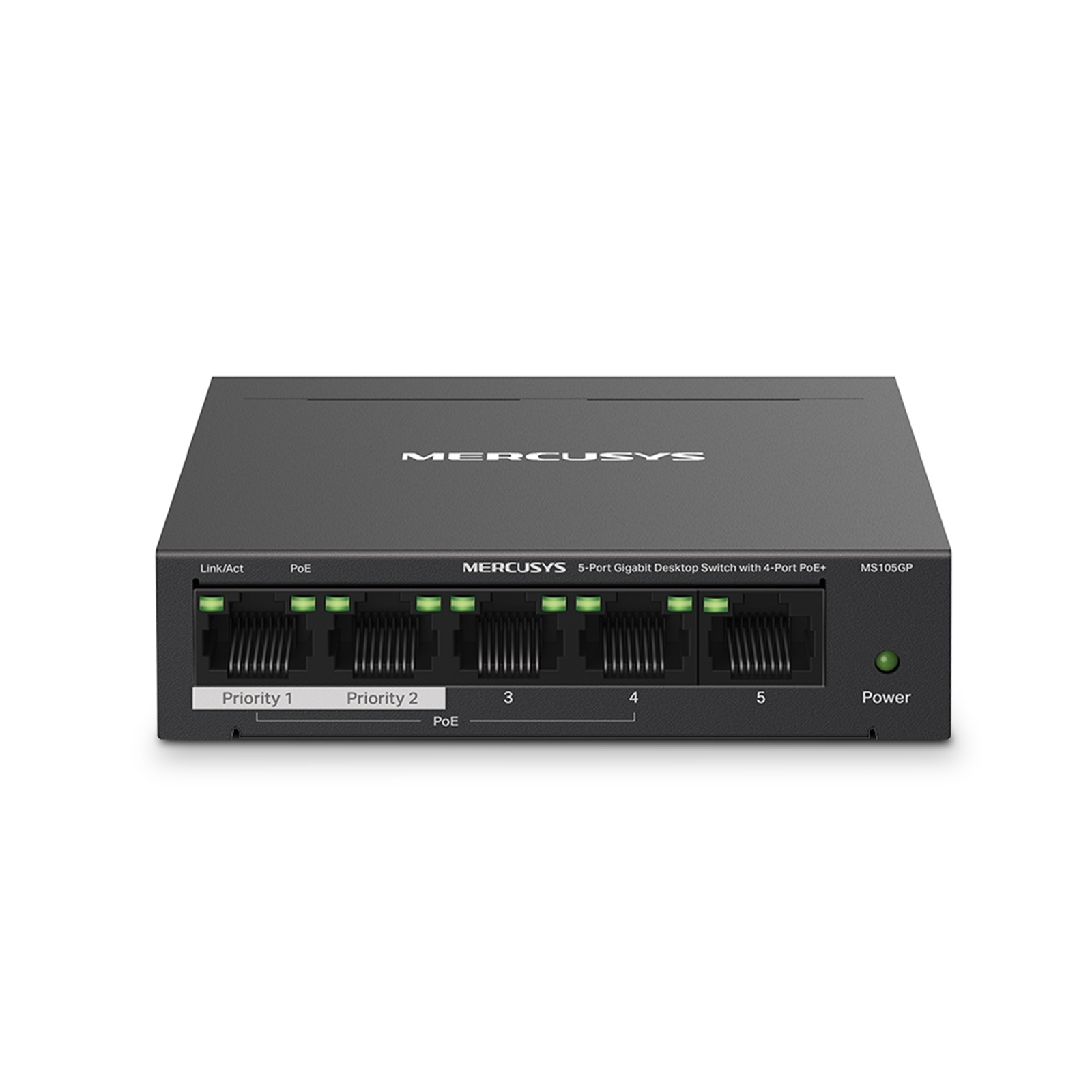 Mercusys MS105GP 5-Port Gigabit Desktop Switch with 4-Port PoE+ - Image 3