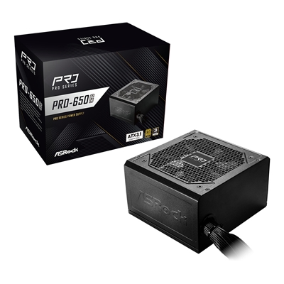 ASRock PRO-650G 650W ATX Power Supply Unit, 80 Plus Gold Certified, 120mm Silent Cooling Fan, High Efficiency PSU - Image 2