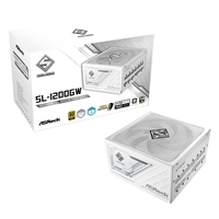 ASRock SL-1200GW 1200W ATX Power Supply Unit, 80 PLUS GOLD Certified, 135mm Striped Axial FDB Fan, High Efficiency PSU
