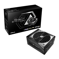 ASRock TC-1300T 1300W ATX, Power Supply Unit, 80 PLUS TITANIUM Certified. 135mm Striped Axial FDB Fan, High Efficiency PSU