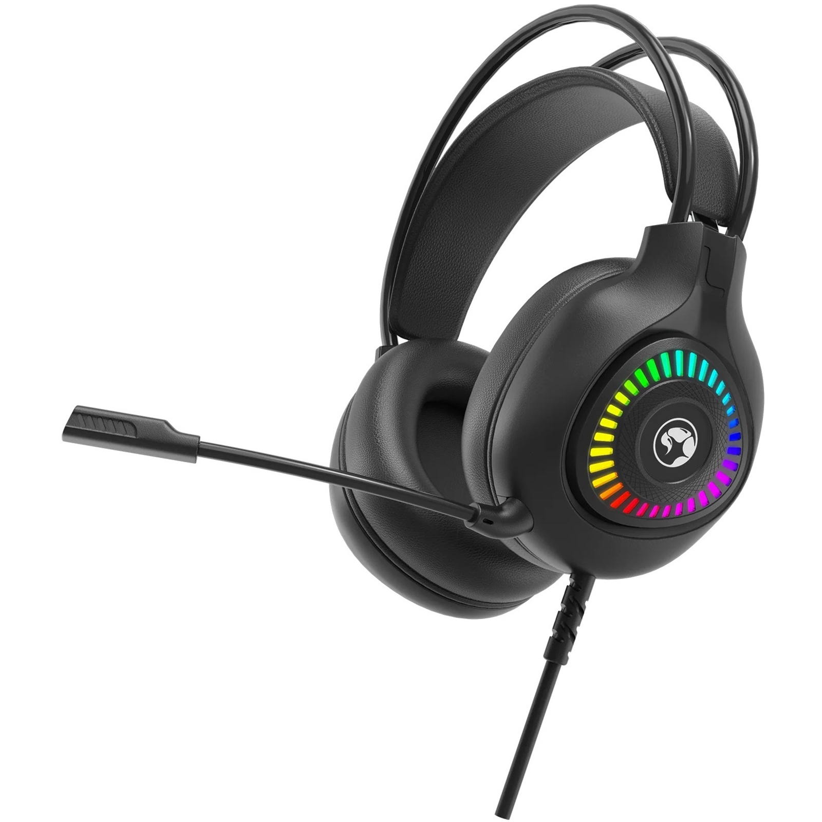 Marvo H8325 Akari 40 USB 2.0 Wired Gaming RGB Headset (Black) - Image 3