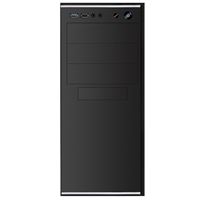 CiT Jet Stream Mid Tower 1 x USB 3.0 / 1 x USB 2.0 Black & Silver Case with 500W PSU - Image 4