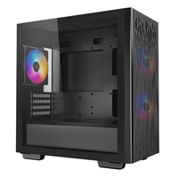 DeepCool MATREXX 40 3FS Case, Gaming, Black, Micro Tower, 1 x USB 3.0 / 1 x USB 2.0, Tempered Glass Side Window Panel, Mesh Front Panel for Optimized Airflow, Tri-Colour LED Fans, Micro ATX, Mini-ITX - Image 4