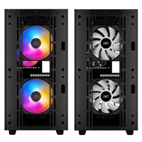DeepCool MATREXX 40 3FS Case, Gaming, Black, Micro Tower, 1 x USB 3.0 / 1 x USB 2.0, Tempered Glass Side Window Panel, Mesh Front Panel for Optimized Airflow, Tri-Colour LED Fans, Micro ATX, Mini-ITX - Image 7