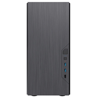 CiT Course Case, Home & Business, Black, Micro Tower, 2 x USB 3.0 / 1 x USB 2.0, Brushed Aluminium Finish for a Refined and Tidy Look, Micro ATX, Mini-ITX - Image 4