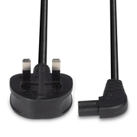 Lindy 30454 0.5m UK 3 Pin Plug To Right Angle IEC C7 (Figure-8) 3 Amp Fuse Mains Extension Cable - Black - Image 6