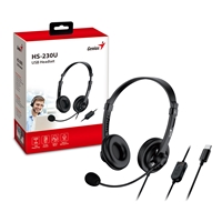 Genius HS-230U Headset with Mic, USB-C Connection, Plug and Play, Adjustable Headband and microphone with In-line Volume Control, Black - Image 4