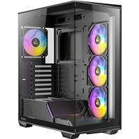 Antec Constellation C3 Mid Tower Gaming Case, 1 x USB Type-C / 1 x USB 3.0, Tempered Glass Front and Side Window Panel, Honeycomb Mesh for Smooth Airflow, 4 x Pre-Installed ARGB LED Fans, ATX, Micro-ATX, ITX Compatible - Image 7