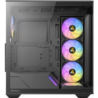 Antec Constellation C3 Mid Tower Gaming Case, 1 x USB Type-C / 1 x USB 3.0, Tempered Glass Front and Side Window Panel, Honeycomb Mesh for Smooth Airflow, 4 x Pre-Installed ARGB LED Fans, ATX, Micro-ATX, ITX Compatible - Image 8