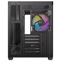 Antec CX800 Wood Mid Tower Gaming Case, 1 x USB Type-C / 1 x USB 3.0, Tempered Glass Front and Side Window Panel, Dual Chamber Design, 4 x Pre-Installed ARGB LED Fans, ATX, Micro-ATX, ITX Compatible - Image 5