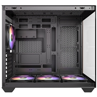 Antec CX800 Wood Mid Tower Gaming Case, 1 x USB Type-C / 1 x USB 3.0, Tempered Glass Front and Side Window Panel, Dual Chamber Design, 4 x Pre-Installed ARGB LED Fans, ATX, Micro-ATX, ITX Compatible - Image 7