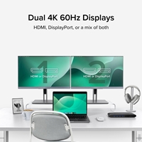 Plugable UD-6950H Universal Dual Monitor 4K USB-A/USB-C DisplayLink Certified Docking Station - Image 5