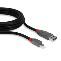 Lindy 36730 0.2m USB 2.0 Type A to Micro-B Cable, Anthra Line - Image 5