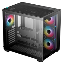 DeepCool CG530 4F Mid-Tower Case with Tempered Glass Panels, 4 Pre-Installed ARGB Fans, and Optimal Airflow Support, Black - Image 4