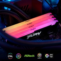 Kingston FURY Beast KF432C16BB2AK2/32 32GB (2x 16GB) DIMM System Memory, 3200MHz, DDR4, CL16, Black, RGB, Intel XMP - Image 4